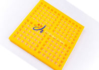 painéis de vibração da tela da mineração da tela de malha do poliuretano de 300x1000mm no amarelo