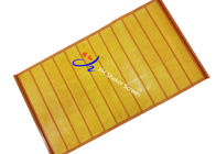 painéis de vibração da tela da mineração da tela de malha do poliuretano de 300x1000mm no amarelo